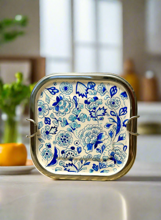 Porcelain Dreams - Hand Painted Stainless Steel Lunchbox