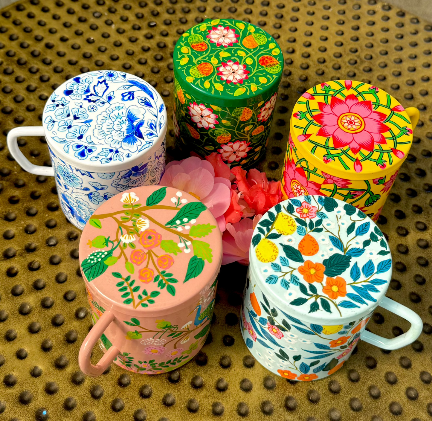 Porcelain Dreams - Hand Painted Double Walled Insulated Mugs